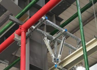 道里该抗震支架的整体式支吊架结构协调性好